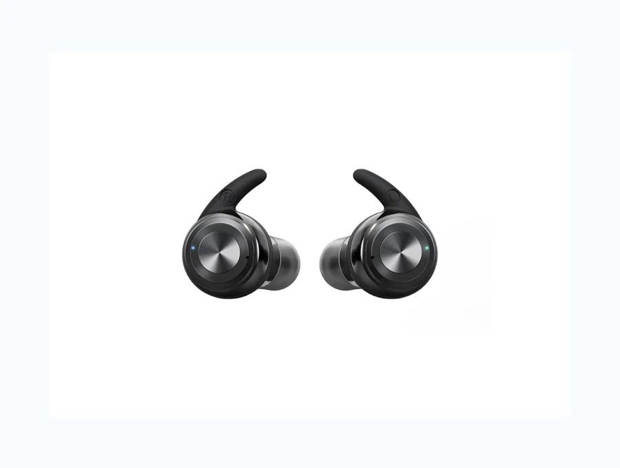 Audífonos Bluetooth negros con diseño compacto